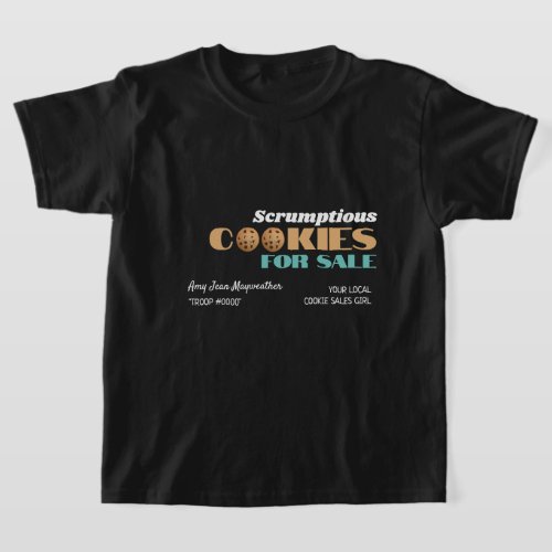 Double Cookies Logo Cookie Sales Fundraising T_Shirt