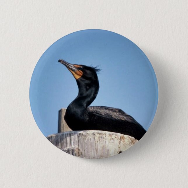 Double-crested cormorant button (Front)