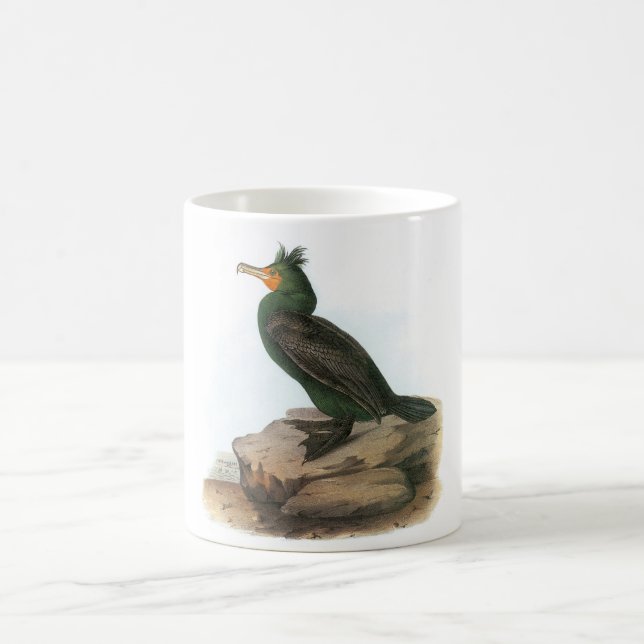 Double-crested Cormorant by Audubon Coffee Mug (Center)