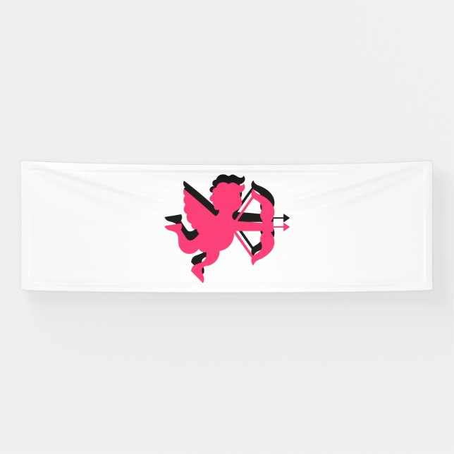 Double Cupid Valentine's Day 2.5x8 Vinyl Banner (Horizontal)
