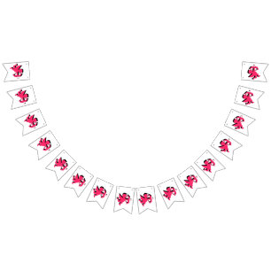 Double Cupid Valentines Day Bunting Banner