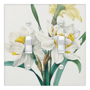 Double Daffodil, Pierre-Joseph Redouté, 1827 Light Switch Cover