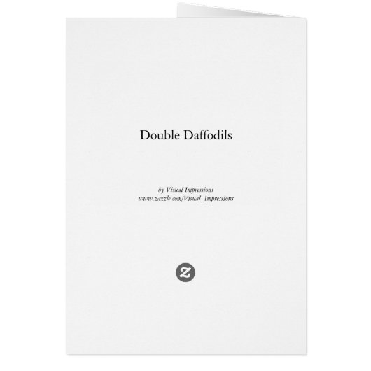 Double Daffodils Cards (Back)