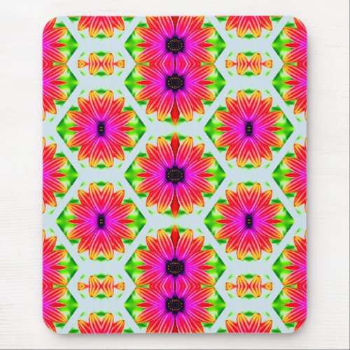  Double Daisies Kaleidoscope  Mouse Pad