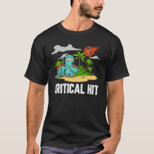Double Damage Critical Hit RPG Gamer D20 Dice Art T-Shirt