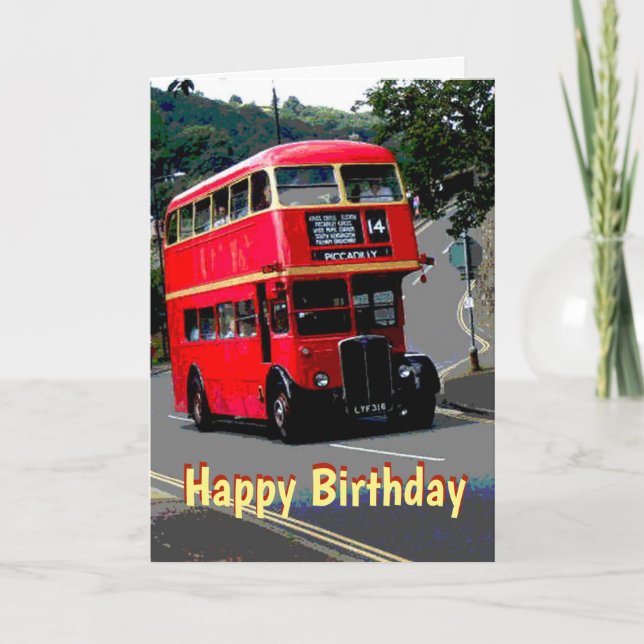 Double Decker Birthday card (Front)