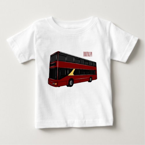 Double_decker bus cartoon illustration baby T_Shirt