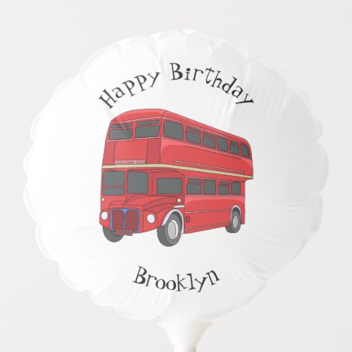 Double_decker bus cartoon illustration balloon