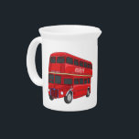 Double-decker bus cartoon illustration beverage pitcher<br><div class="desc">Double-decker bus cartoon illustration</div>