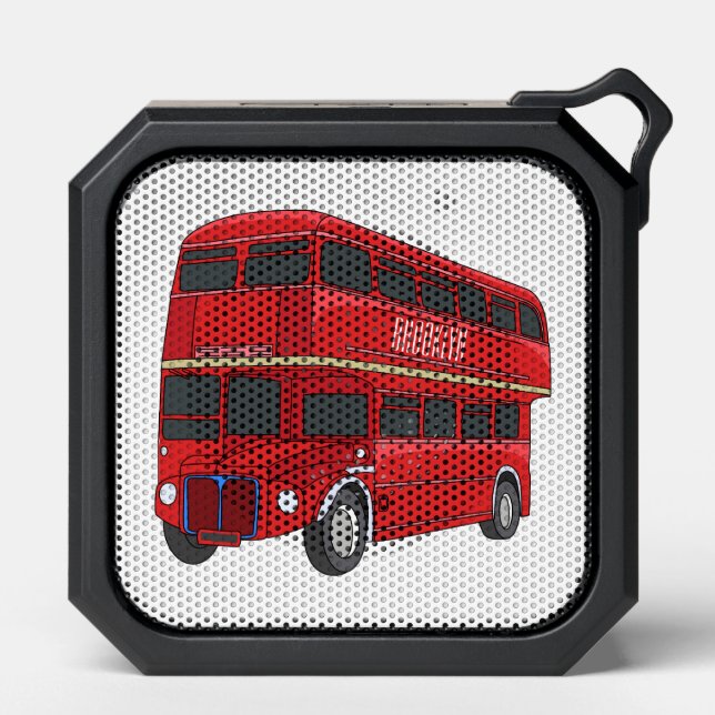Double-decker bus cartoon illustration bluetooth speaker (Front)