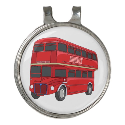 Double_decker bus cartoon illustration  golf hat clip