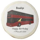 Double-decker bus cartoon illustration sugar cookie (Front)