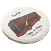 Double-decker bus cartoon illustration sugar cookie (Angled)