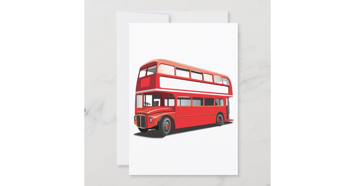 Double Decker Bus Invitation | Zazzle