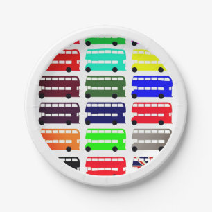 Double Decker Bus - London, England (Party) Paper Plates