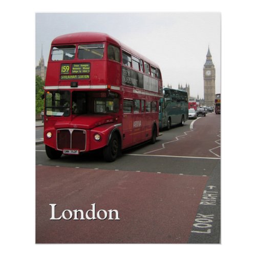 Double_decker Bus London Perfect Poster