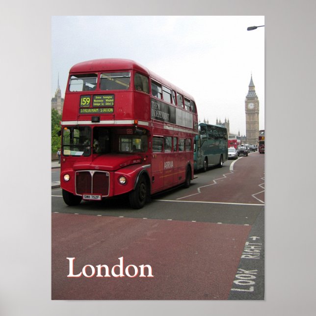 Double-decker Bus London Poster (Front)