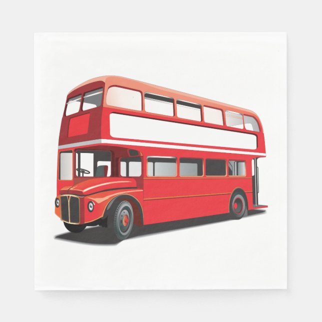 Double Decker Bus Napkins (Front)
