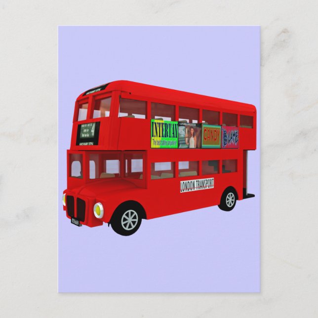 Double-decker bus postcard (Front)