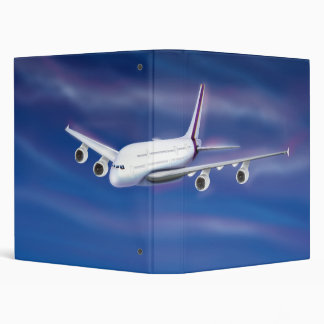 Double Decker Commercial Airplane Binder