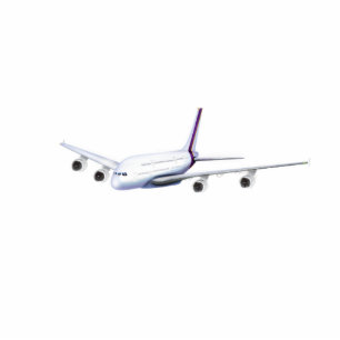 Double Decker Commercial Airplane Cutout