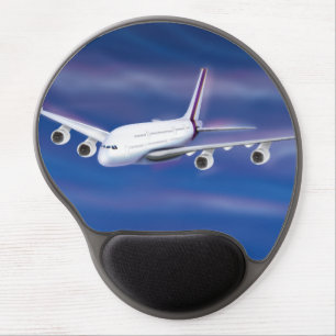 Double Decker Commercial Airplane Gel Mouse Pad