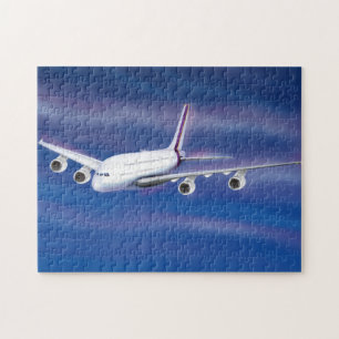 Double Decker Commercial Airplane Jigsaw Puzzle