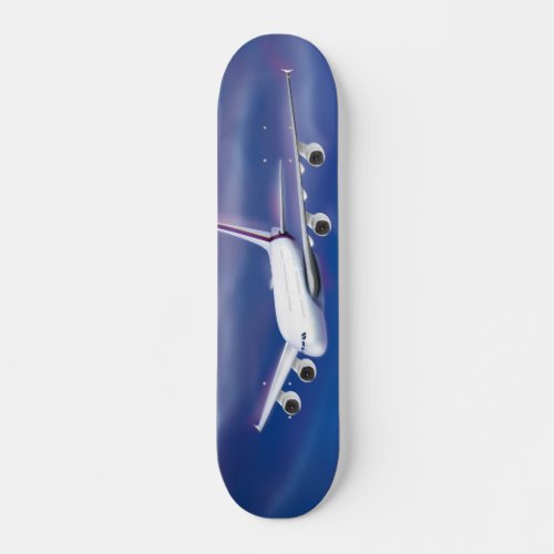 Double Decker Commercial Airplane Skateboard Deck