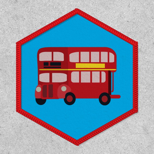 Double Decker England Iconic Red Bus Patch (Front)