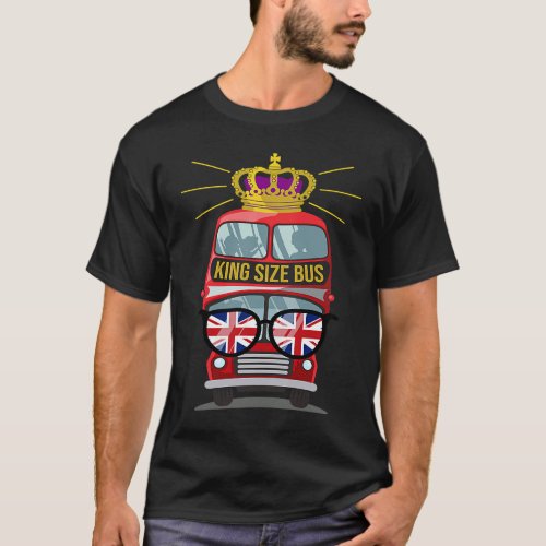 Double decker King Size Bus with Union Jack Sungla T_Shirt