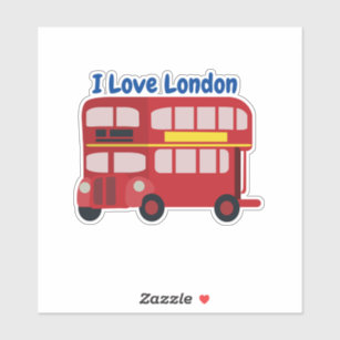  Double  Decker  Bus  Stickers Zazzle