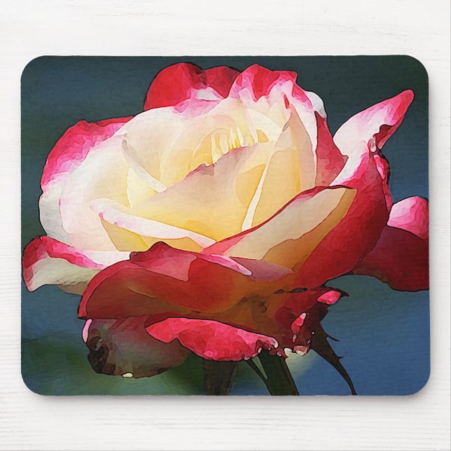'Double Delight' hybrid tea rose Mouse Pad (Front)