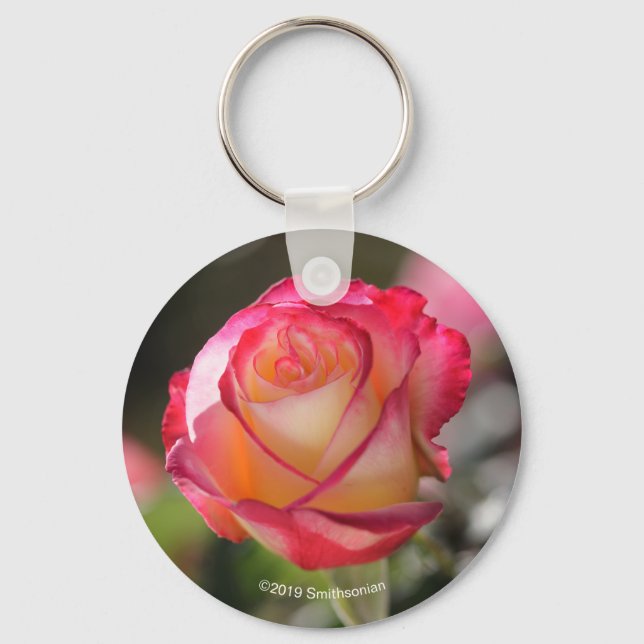 Double Delight Rose Keychain (Front)