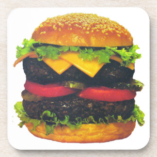 Double Deluxe Hamburger with Cheese Coaster