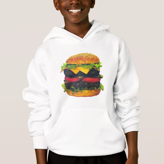 Double Deluxe Hamburger with Cheese Hoodie (Front)