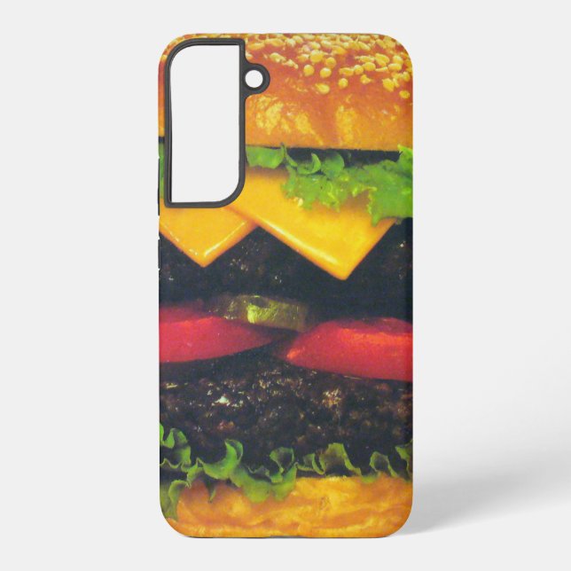 Double Deluxe Hamburger with Cheese Samsung Galaxy Case (Back)
