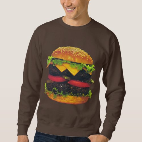 Double Deluxe Hamburger with Cheese Sweatshirt