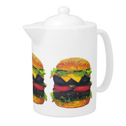 Double Deluxe Hamburger with Cheese Teapot