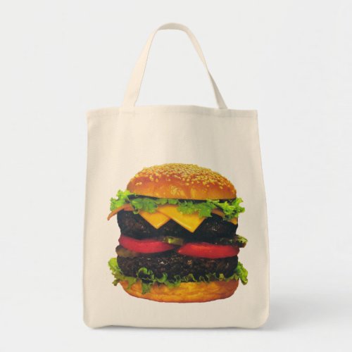 Double Deluxe Hamburger with Cheese Tote Bag