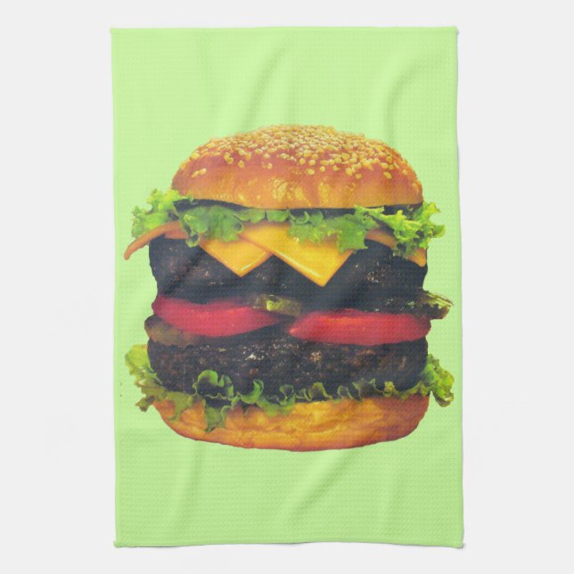 Double Deluxe Hamburger with Cheese Towel (Vertical)