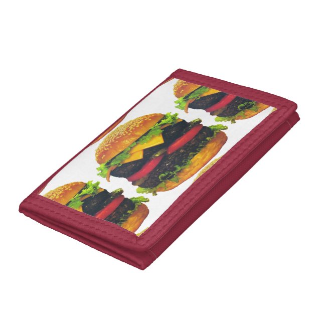 Double Deluxe Hamburger with Cheese Tri-fold Wallet (Bottom)