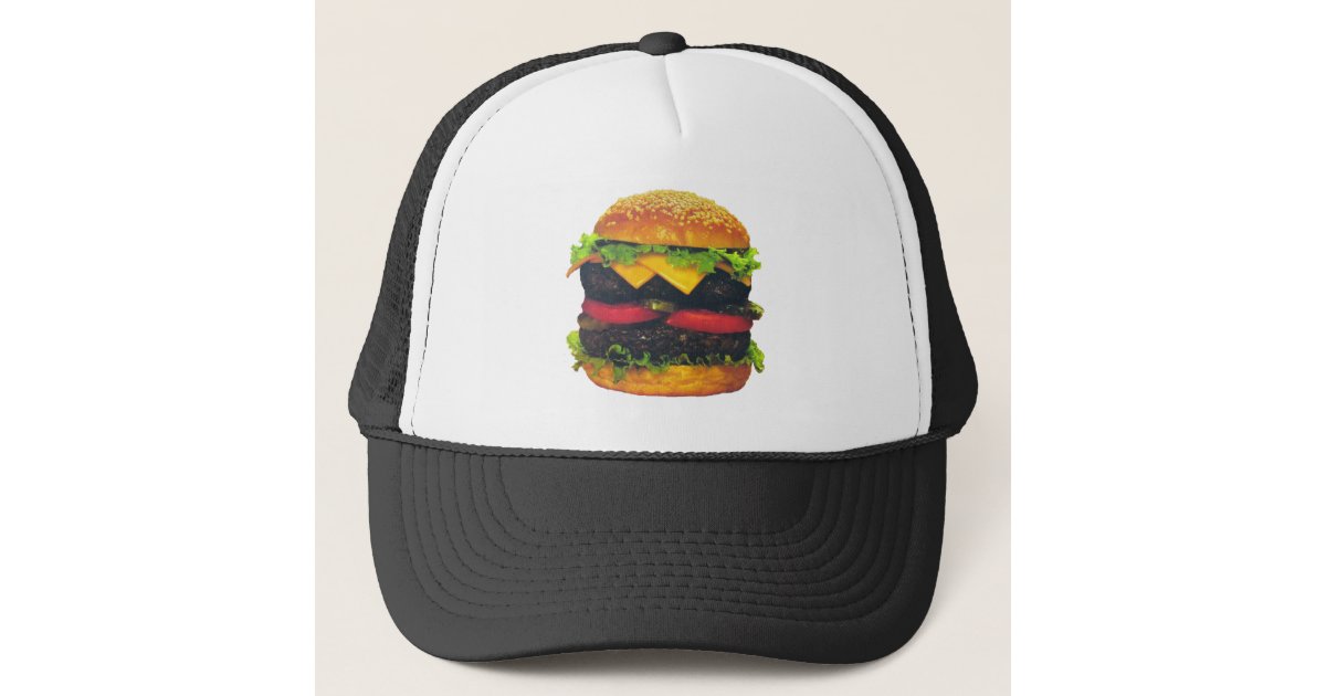 Double Deluxe Hamburger with Cheese Trucker Hat