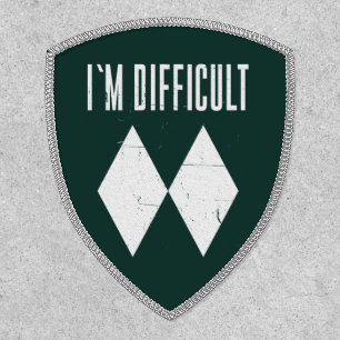 Double Diamond Ski Winter Sport I'm Difficult Patch