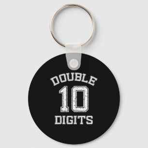 Double Digits 10th Birthday 10 Year Old  Keychain