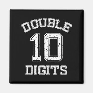 Double Digits 10th Birthday 10 Year Old  Magnet
