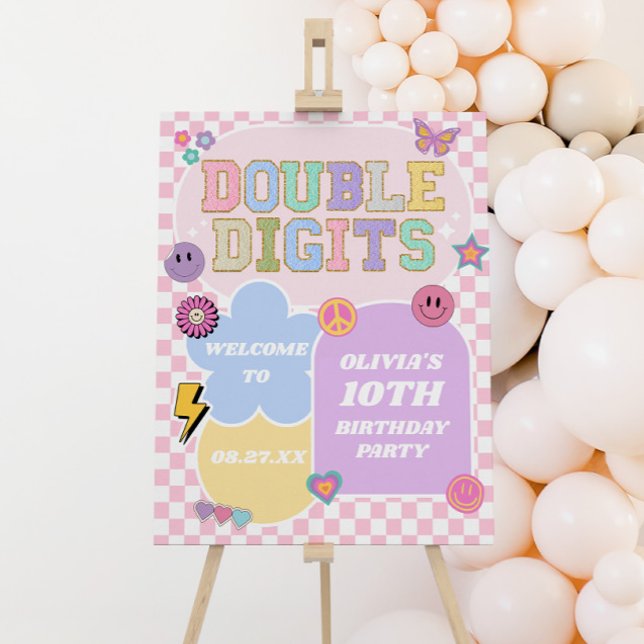 Double Digits 10th Birthday Party Welcome Sign (Creator Uploaded)