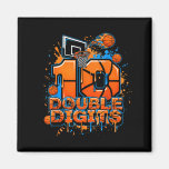 Double Digits Birthday 10 Year Old Boy Basketball  Magnet
