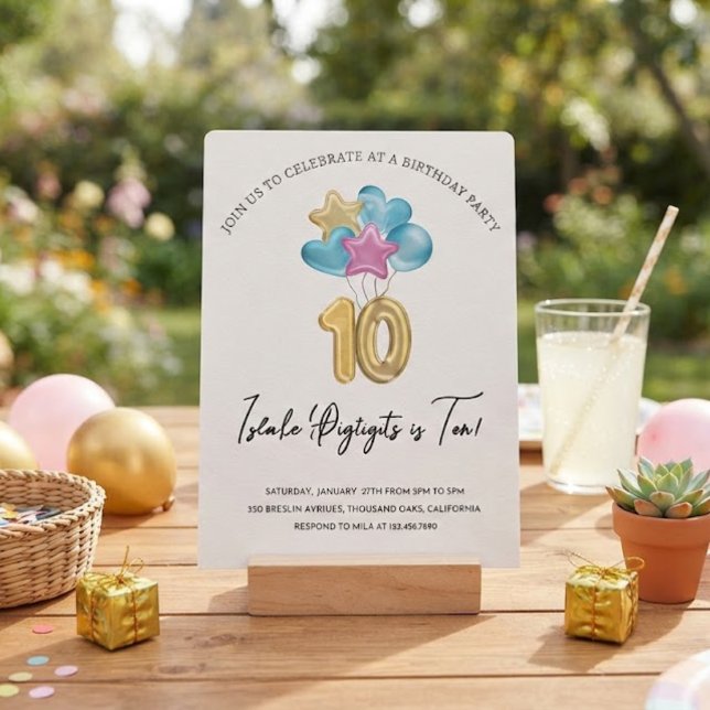 Double Digits Birthday Bash Invitation (Creator Uploaded)