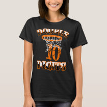 Double Digits Birthday Decorations Boy 10 Basketba T-Shirt