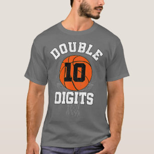 Double Digits Birthday Decorations Boy 10th Basket T-Shirt